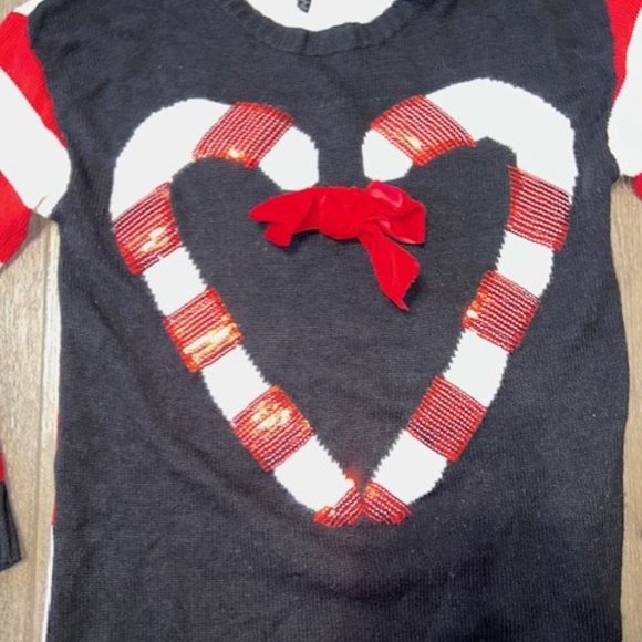 To: From: Size Small Ugly Christmas Sweater Black Red Long Sleeve Pullover EUC - Picture 2 of 5